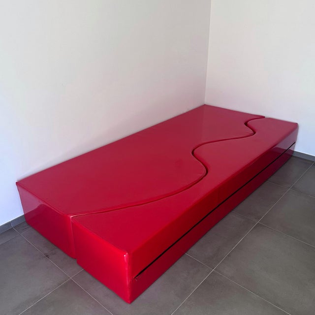 Superonda Red Sofa by Archizoom for Poltronova, 1967, Set of 2 For Sale - Image 15 of 18