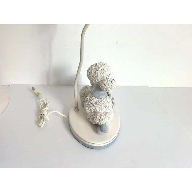 1950s French Poodle Lamp & Shade For Sale - Image 10 of 12