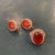 1990s Carnelian Cabochon and Brass Italian Ring and Earrings by Anomis For Sale - Image 6 of 6