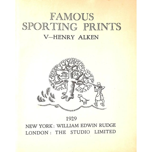 ALKEN, Henry w/ 8 plates William Edwin Rudge/ The Studio Limited 1929 12 3/4" x 10" Contents: v. 1. Hunting.--v. 2 The...