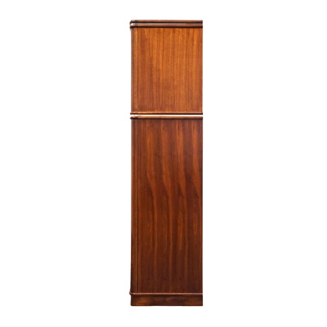 Thomasville Furniture Agenda Collection Solid Walnut MCM Mid Century Modern 40" Armoire 23411-340 For Sale - Image 13 of 14