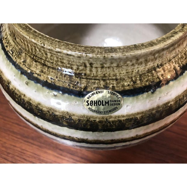 1960s Ceramic Art Pot with Lid from Søholm Stoneware, 1960s For Sale - Image 5 of 11
