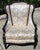 Wood Marge Carson Wingback Chair Embroidered Silk With 7 Pillows For Sale - Image 7 of 16