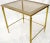 Metal Mid 20th Century Set of 3 Brass Mirrored Border Glass Tops Nesting Tables For Sale - Image 7 of 13