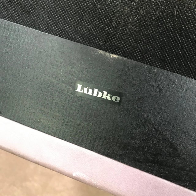 1980s Leather and Ebonized Open Armchairs by Lübke - a Pair For Sale - Image 9 of 10