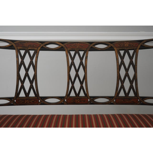 Southwood & Co. Southwood Regency Style Paint Decorated Settee For Sale - Image 4 of 18