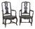 19th Century Swedish Black Painted Pine Armchairs For Sale