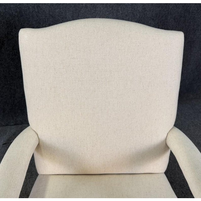 Late 20th Century Pair of Baker Furniture Stately Homes Gainsborough Arm Chairs in White For Sale - Image 10 of 17