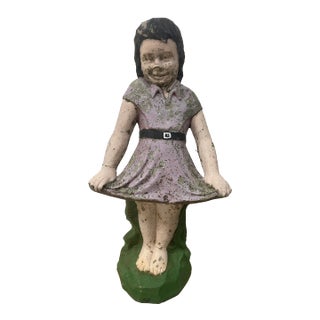1950s Mid-Century "Bashful Betty" Cast Stone Sculpture — Reclaimed New Orleans Estate For Sale
