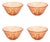 Antibes 4-Piece Set Glass Bowls, Orange For Sale