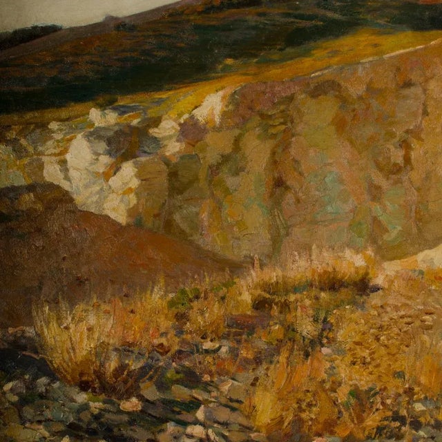 Claude Firmin (French, 1864 - 1944)"Abandoned Hill" Oil on Canvas of Villeneuve-Les-Avignon. For Sale - Image 10 of 13