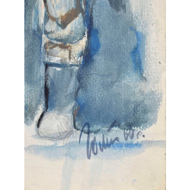 Albert Goltjakov, Icebreakers, 1966, Watercolor, in Good conditions. Designed 1960 to 1969 This piece has an attribution...