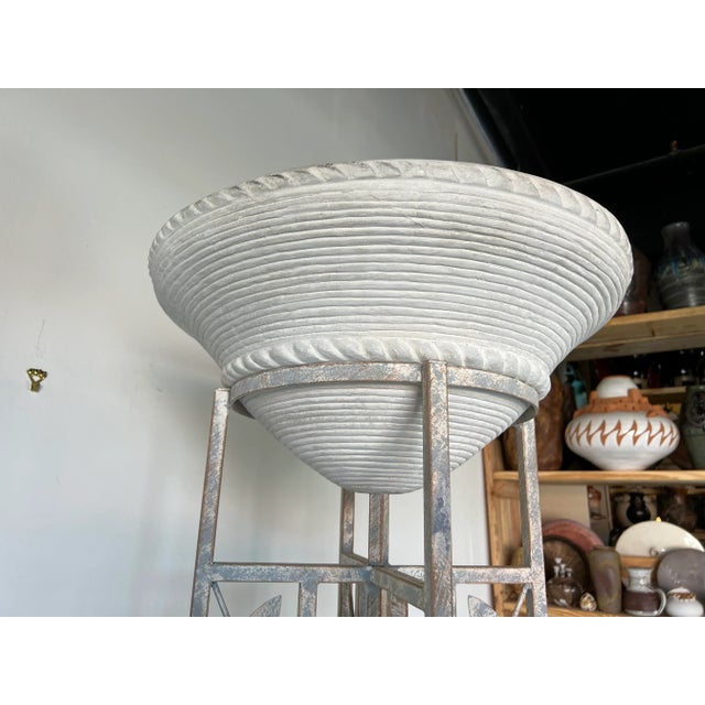 Metal 1980's Postmodern - Style Sculptural Metal and Plaster Torchiere Floor Lamp/ Sold For Sale - Image 7 of 13