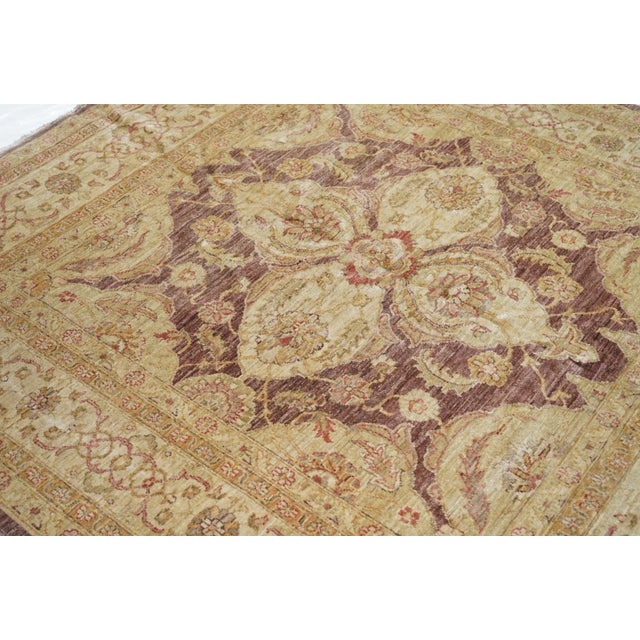 Beige Peshawar Rug 6'6'' X 6'10'' For Sale - Image 8 of 11
