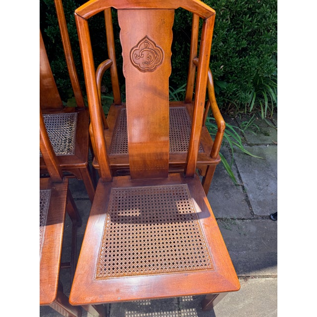 Brown Set of 6 Vintage Henredon Chinese Chippendale Chairs For Sale - Image 8 of 16