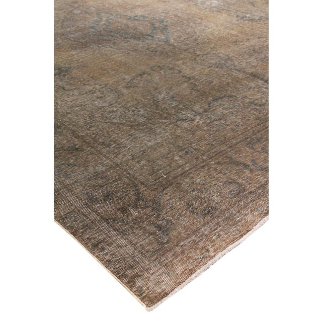 Traditional Pasargad Home Vintage Overdye Grey Wool Area Rug, 9' 7'' X 12' 6'' For Sale - Image 3 of 5