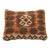 Arteverk Handwoven Afghan Kilim Lumbar Pillow — Orange & Brown Diamond Medallion For Sale