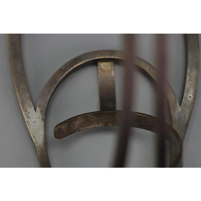 Art Deco French Silvered Brass Bottle Holder For Sale - Image 13 of 18
