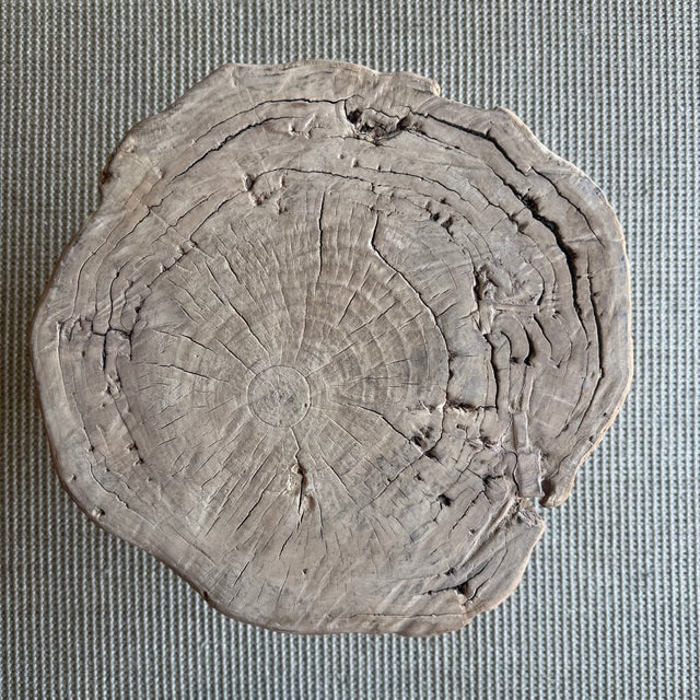 Brown Vintage Elm Wood Chop Block Table #O94 For Sale - Image 8 of 8