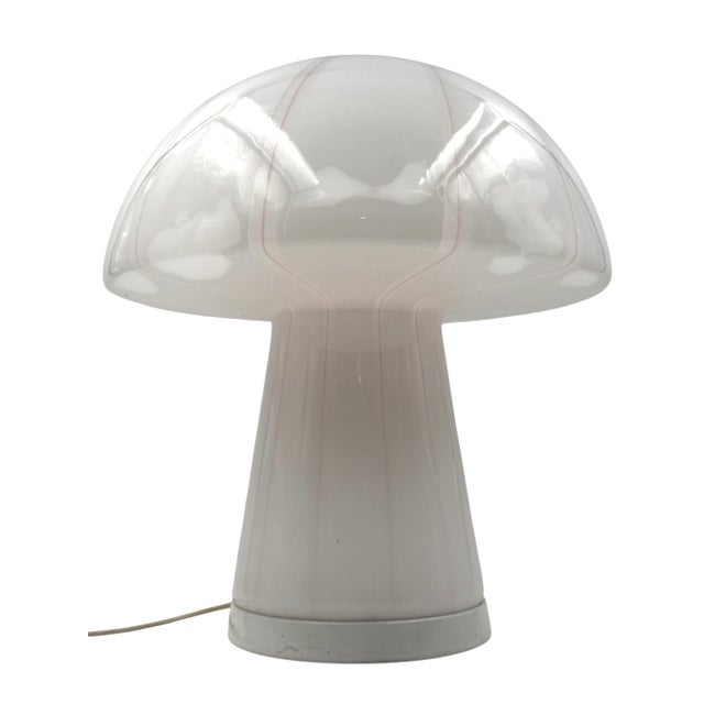 Glass Mushroom Murano Glass Table Lamp, Italy, 1970s For Sale - Image 7 of 16