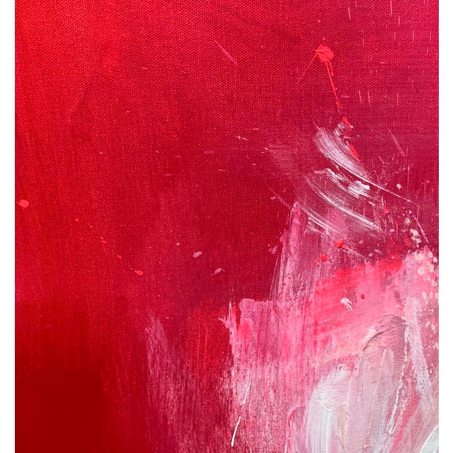 "Love Boat" is an original painting on canvas using acrylic and oil paints. The extremely vibrant reds and subtle texture...