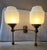 Vintage Art deco light Old Lamp Wall Sconces Fixture Brass & Skyscraper Milk Glass Shade Ship Light Excellent Working...
