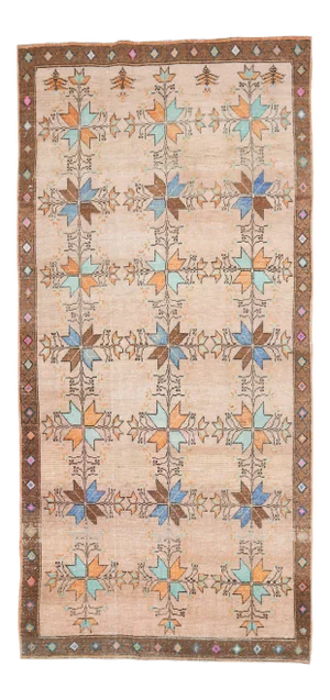 Vintage Turkish Oushak Handmade Wool Cotton Brown Area Rug