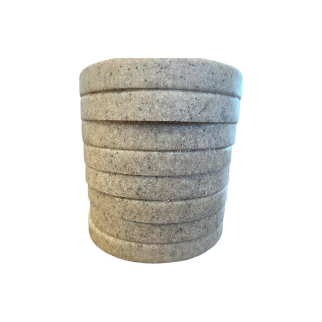 Mid-Century Modern Vintage Mid Century Modern Postmodern Stone Granite Planter For Sale - Image 3 of 7