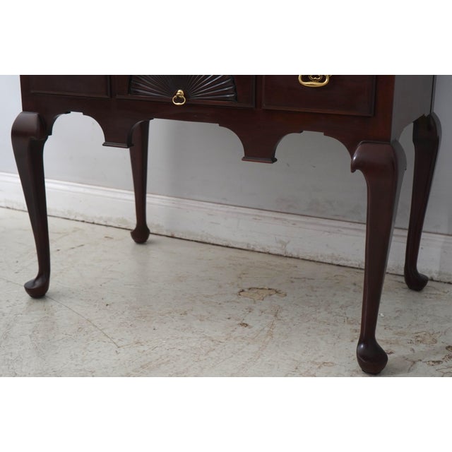 Wood 1990s Kindel Mahogany Queen Anne Style Highboy Chest For Sale - Image 7 of 16