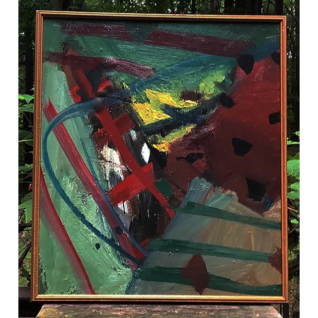 1990s 1941 "Untitled Abstraction" Oil Painting by Ivan Kustura For Sale - Image 5 of 5