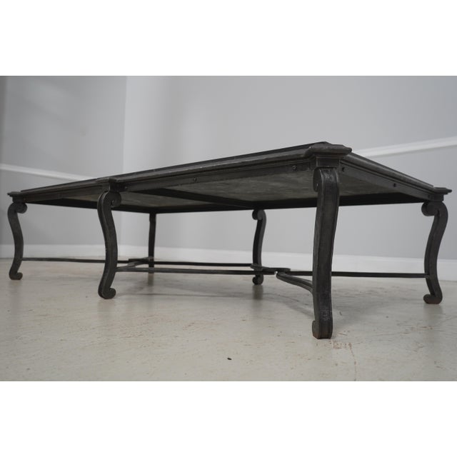 Italian Pietra Dura Style Large Rectangular Marble Inlaid Coffee Table For Sale - Image 16 of 17