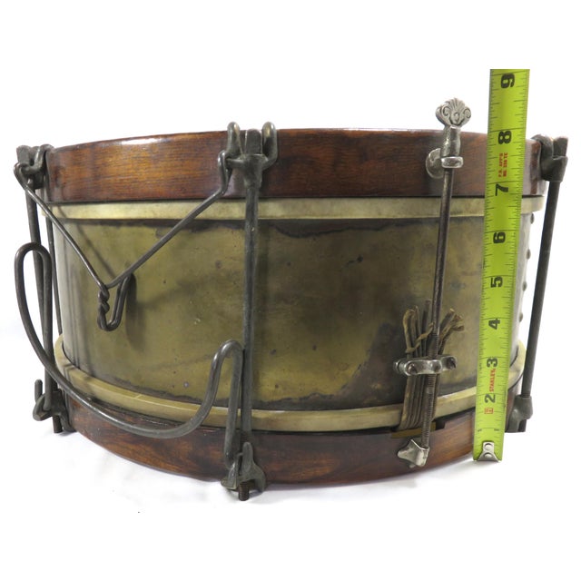 Antique Brass & Rosewood Parade Marching Snare Drum Chairish