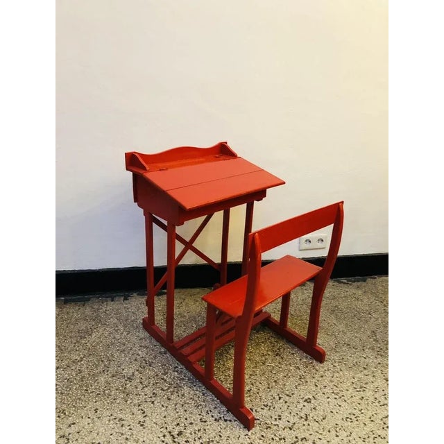 Antique French School Desk, 1920s For Sale - Image 6 of 8