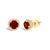 Immerse yourself in the allure of these exquisite 10K yellow gold stud earrings, each centered with a captivating 5mm...