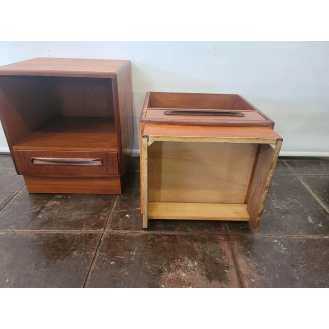 MidCentury Modern G Plan Pair of Teak Nightstands Fresco Chairish