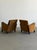 Textile 1940s Art Deco Twin Channel Club Chairs in Rust Velvet For Sale - Image 7 of 12
