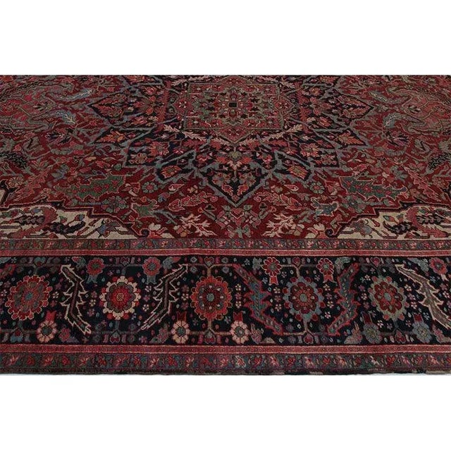 Handwoven Heriz Style Area Rug 11’10” X 14’5″ For Sale - Image 10 of 13