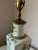 Mid 20th Century Chinese Hand Painted Green & Gold Porcelain Table Lamp With Shade For Sale - Image 6 of 12