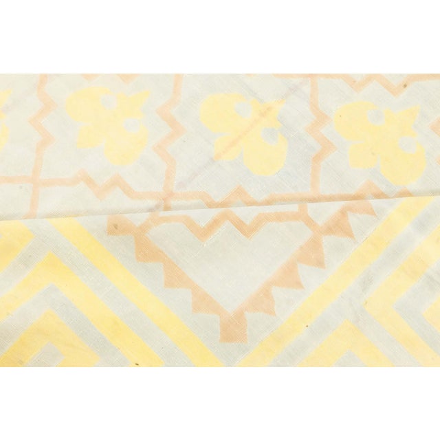 Doris Leslie Blau Extra Large Vintage Indian Dhurrie Rug with Geometric Allover For Sale - Image 4 of 8