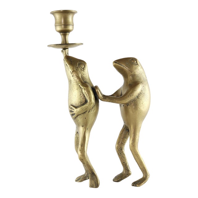 Vintage Brass Frogs Candle Holder Chairish