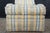 Vintage Swaim Yellow & Blue Plaid Down Filled Library Club Skirted Arm Chair For Sale - Image 11 of 18