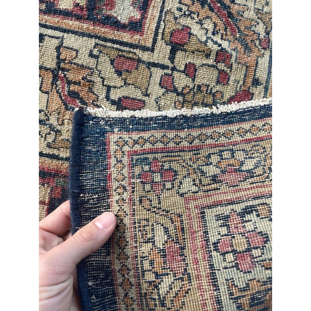 1880's Antique Persian Kerman Lavar "LION VS BULL" Rug 9.2 x 12.5 For Sale In Milwaukee - Image 6 of 18