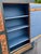 Blue Antique European Painted Folk Armoire With Modular Shelving For Sale - Image 8 of 10
