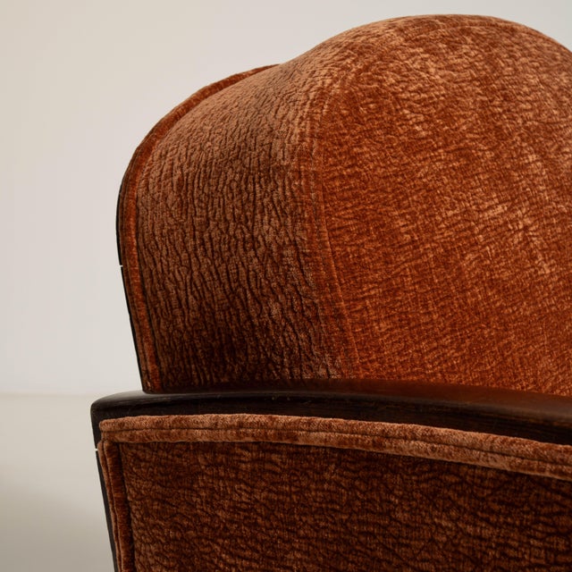 Art Deco Lounge Armchair With Ottoman France 1930s For Sale - Image 12 of 17
