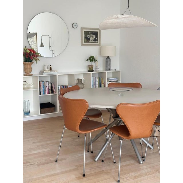 Hector Dining Table 140 with Light Concrete Top and Steel Legs by Eberhart Furniture For Sale - Image 15 of 18