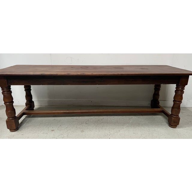 Large Antique Farmhouse Table in Beech, 1800s For Sale - Image 9 of 11