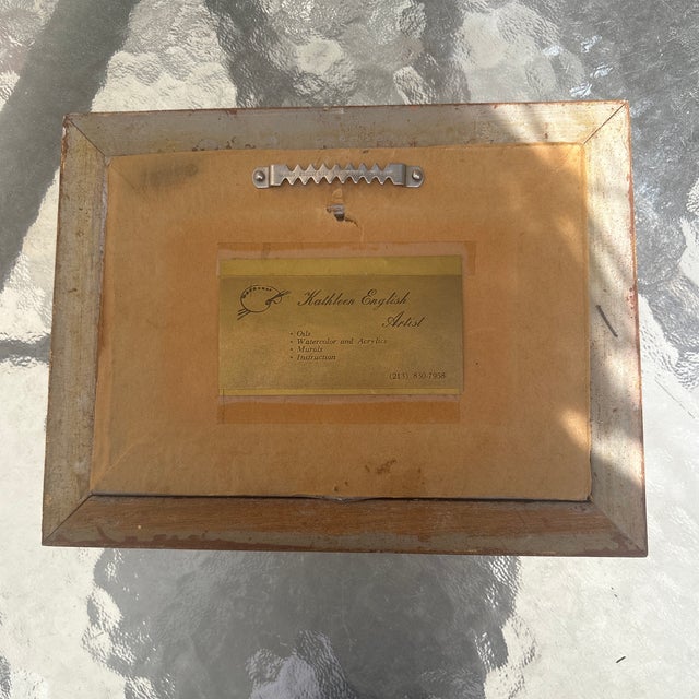 Miniature Oil Painting signed K E for Kathleen English. The image measures 4 1/4"W x 2 1/2"H. It's a beautiful little...