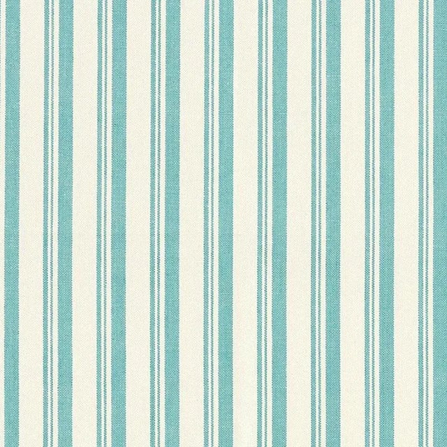 Sample - Schumacher X Miles Redd Capri Fabric in Aqua & White For Sale