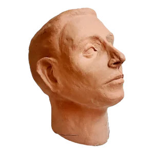 1940s Terracotta Head Sculpture