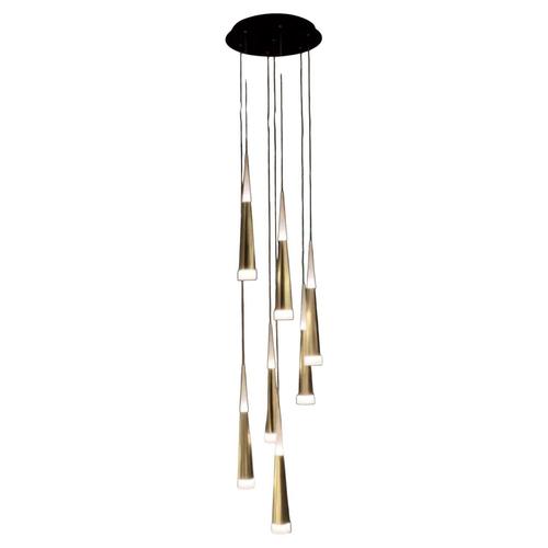 Gold Meteoriti Di Metallo Pendant Light in Aluminum and Acrylic by Jago For Sale - Image 10 of 10